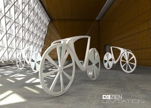 White Levitation concept bikes on display