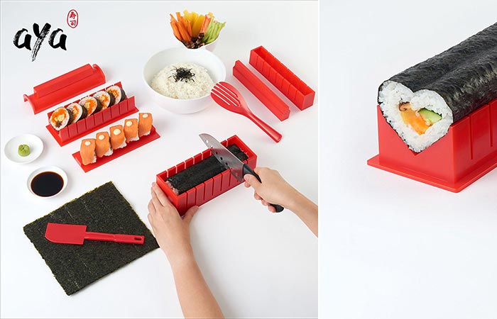 Bomoya Sushi Making Kit, Heart Shaped DIY Sushi Maker Complete